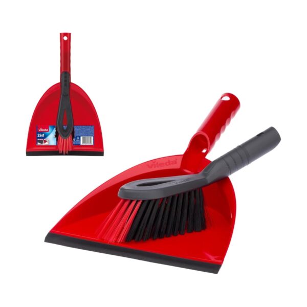 VLD-2326 Vileda 2 in 1 Corner Ultra Fine Dustpan & Hand Brush – Efficient Cleaning for Fine Dust