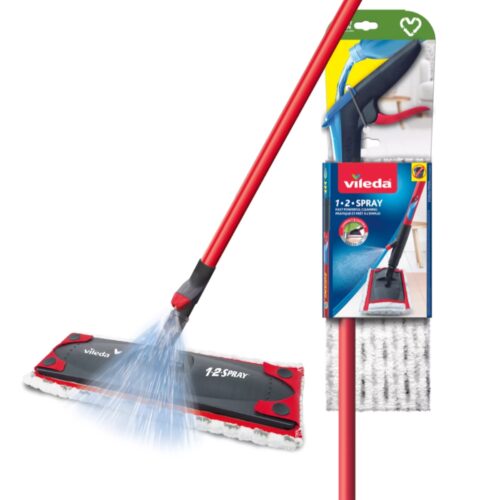 Vileda 1-2 Spray Mop Cleaner – Microfibre Spray Mop for Efficient Floor Cleaning
