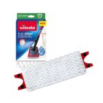 Vileda 1-2 Spray Mop Replacement Pad Refill – Microfibre Mop Head for Streak-Free Floors & Deep Cleaning