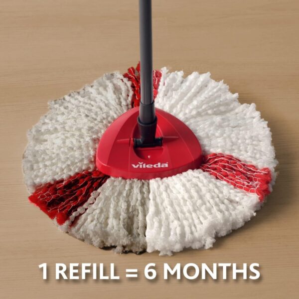 Vilead Easy Wring RinseClean Turbo Spin Mop Refill – 2in1 Microfibre Mop Head for Deep Cleaning & Streak-Free Floors
