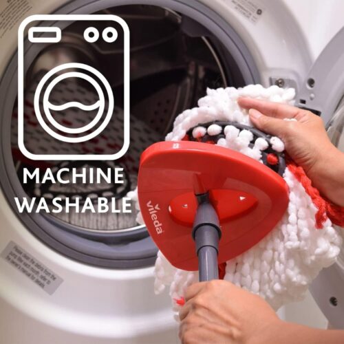 Vilead Easy Wring RinseClean Turbo Spin Mop Refill – 2in1 Microfibre Mop Head for Deep Cleaning & Streak-Free Floors