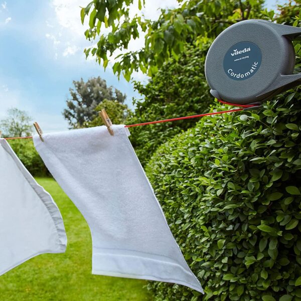 Vileda Cordomatic Retractable Clothes Line – 15M Indoor & Outdoor Washing Line Solution