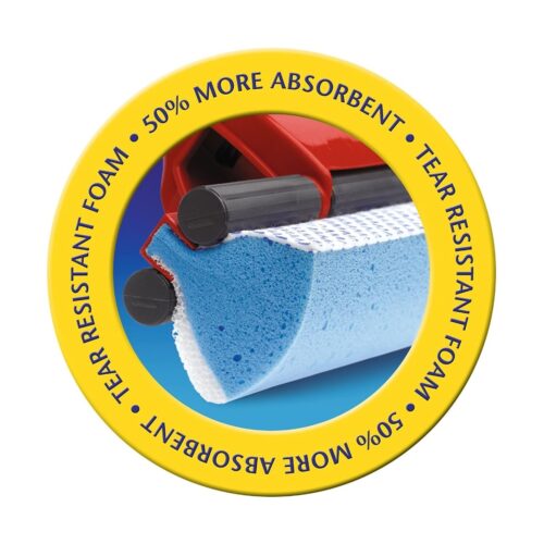 Vileda Magic Mop Refill 3 Action Angled – Super Absorbent Sponge Head for Deep Floor Cleaning