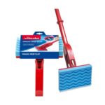 Vileda Magic Mop Flat – Sponge Mop with Scrubbing Edge for Effective Floor Cleaning & Quick Drying