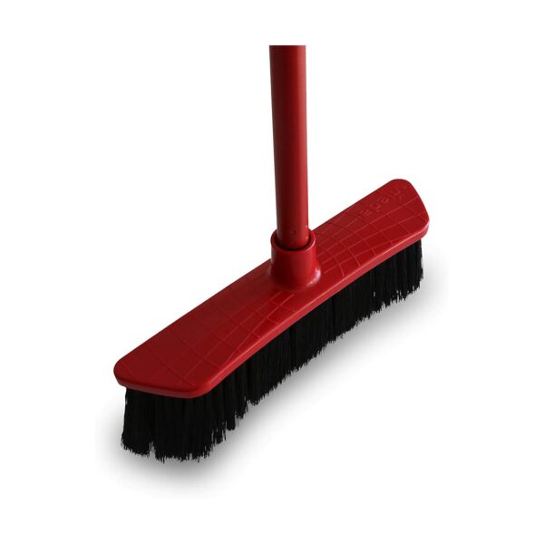 Vileda Universal Broom Brush Set – Unflagged Bristle for Heavy-Duty Cleaning (Red & Black) 2 Vileda Universal Broom Brush Set – Unflagged Bristle for Heavy-Duty Cleaning (Red & Black)