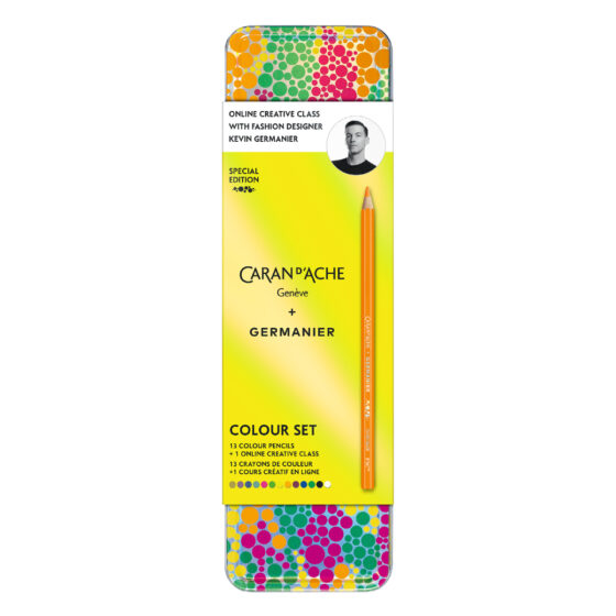 Caran d’Ache Kévin Germanier 13 Colour Pencil Set Special Edition Holographic Case + Free Online Class