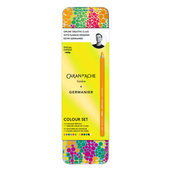 3000.016-Kevin-Germanier-set Caran d’Ache Kévin Germanier 13 Colour Pencil Set Special Edition Holographic Case + Free Online Class