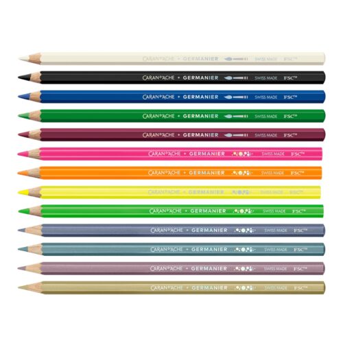 Caran d'Ache Kévin Germanier 13 Colour Pencil Set Special Edition Holographic Case + Free Online Class 11 Caran d’Ache Kévin Germanier 13 Colour Pencil Set Special Edition Holographic Case + Free Online Class
