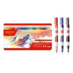Caran d'Ache Supracolor 40 Assorted Colour Pencils in Metal Tin + Waterbrush Set of 3