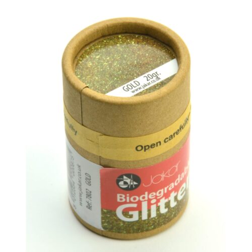 Jakar Gold Biodegradable Fine Glitter 20g – Eco-Friendly, Non-Toxic & Plastic-Free (1/128″ – 0.2mm)