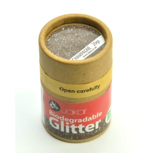 Jakar Champagne Biodegradable Fine Glitter 20g – Eco-Friendly, Non-Toxic & Plastic-Free (1/128″ – 0.2mm)