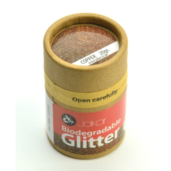 7804 Jakar Copper Biodegradable Fine Glitter 20g – Eco-Friendly, Non-Toxic, Plastic-Free Fine Glitter for Sustainable Crafts (7804)