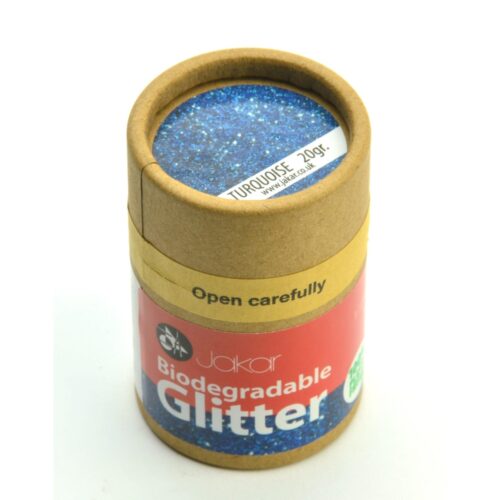 Jakar Turquoise Biodegradable Fine Glitter 20g – Eco-Friendly, Non-Toxic & Plastic-Free (1/128″ – 0.2mm)