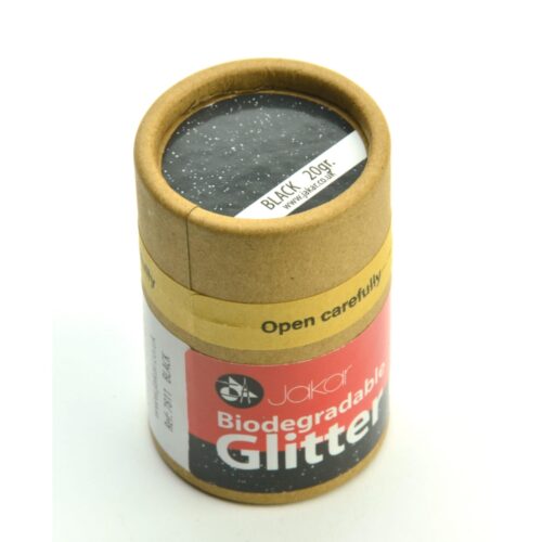 Jakar Black Biodegradable Fine Glitter 20g – Eco-Friendly, Non-Toxic & Plastic-Free (1/128″ – 0.2mm)