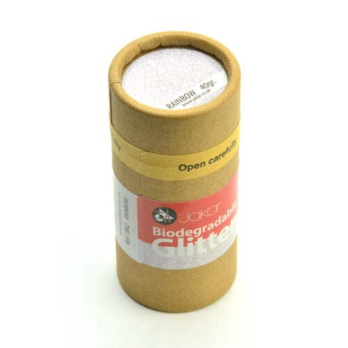 Jakar Rainbow White Biodegradable Fine Glitter 40g – Eco-Friendly, Non-Toxic & Plastic-Free (1/128″ – 0.2mm)