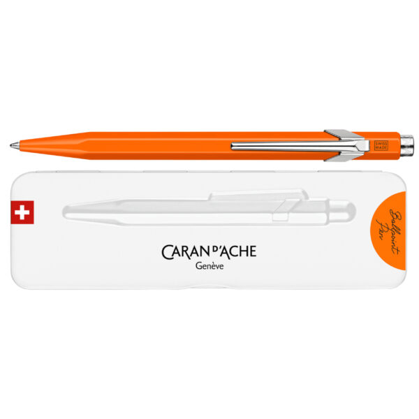Caran d'Ache 849™ FLUO Orange Ballpoint Pen with Box – Swiss Made 2 Caran d’Ache 849™ FLUO Orange Ballpoint Pen with Box – Swiss Made