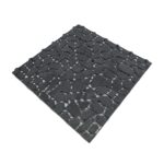 Tiletastic Black Pebble Effect Interlocking Garden Patio Floor Tiles – 29cm x 29cm x 0.13cm, Easy-Lock, Durable Outdoor Flooring