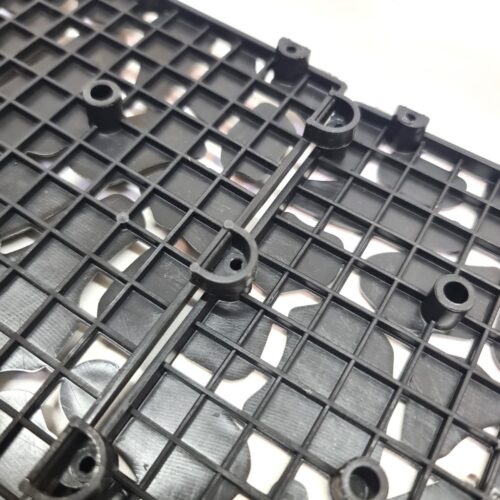 Tiletastic Black Pebble Effect Interlocking Garden Patio Floor Tiles – 29cm x 29cm x 0.13cm, Easy-Lock, Durable Outdoor Flooring