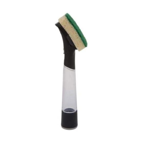 Dishmatic I-Stand Fillable Washing-Up Handle with Black Sponge – Ergonomic Grip & Soap Dispensing for Heavy-Duty Kitchen Cleaning