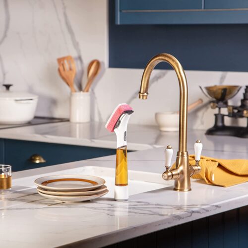 Dishmatic I-Stand Fillable Washing-Up Handle with Black Sponge – Ergonomic Grip & Soap Dispensing for Heavy-Duty Kitchen Cleaning 14 Dishmatic I-Stand Fillable Washing-Up Handle with Black Sponge – Ergonomic Grip & Soap Dispensing for Heavy-Duty Kitchen Cleaning
