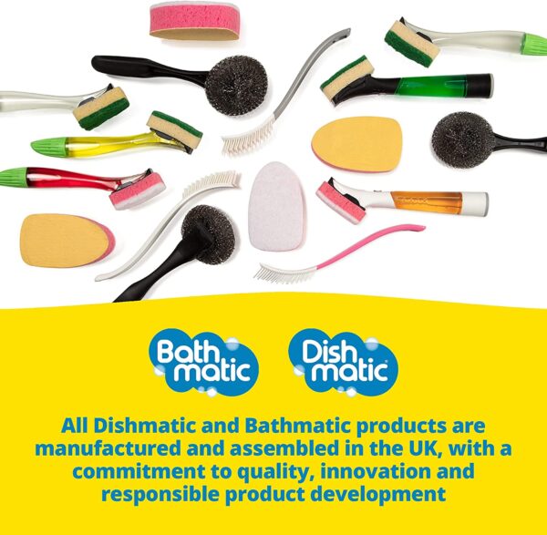 Dishmatic I-Stand Fillable Washing-Up Handle with Black Sponge – Ergonomic Grip & Soap Dispensing for Heavy-Duty Kitchen Cleaning 8 Dishmatic I-Stand Fillable Washing-Up Handle with Black Sponge – Ergonomic Grip & Soap Dispensing for Heavy-Duty Kitchen Cleaning