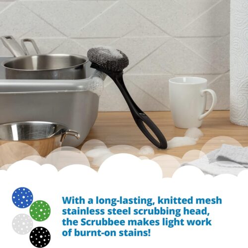 Dishmatic Scrubbee Stainless Steel Scourer & Handle – Heavy-Duty Cleaning with Ergonomic Grip for BBQs, Grills & Oven Trays 16 Dishmatic Scrubbee Stainless Steel Scourer & Handle – Heavy-Duty Cleaning with Ergonomic Grip for BBQs, Grills & Oven Trays