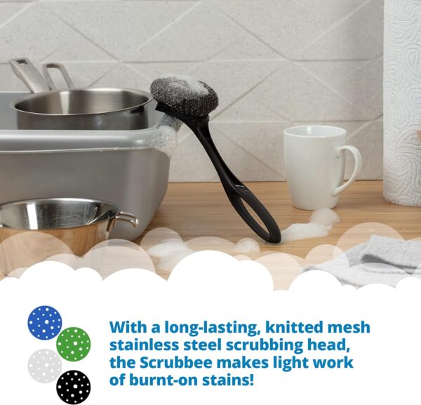 Dishmatic Scrubbee Stainless Steel Scourer & Handle – Heavy-Duty Cleaning with Ergonomic Grip for BBQs, Grills & Oven Trays 6 Dishmatic Scrubbee Stainless Steel Scourer & Handle – Heavy-Duty Cleaning with Ergonomic Grip for BBQs, Grills & Oven Trays