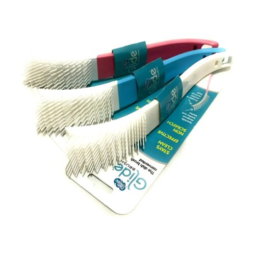 Dishmatic Glide Dish Brush Pro – Non-Scratch Rubber Bristles, Ergonomic Handle, Dishwasher-Safe (Random Colour)