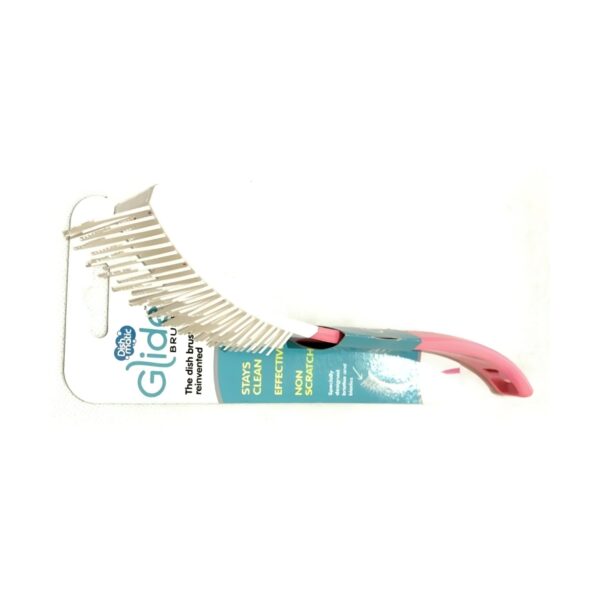 Dishmatic Glide Dish Brush Pro – Non-Scratch Rubber Bristles, Ergonomic Handle, Dishwasher-Safe (Random Colour) 2 Dishmatic Glide Dish Brush Pro – Non-Scratch Rubber Bristles, Ergonomic Handle, Dishwasher-Safe (Random Colour)