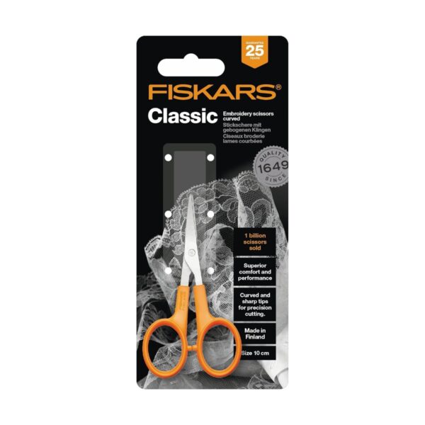 Fiskars Classic Curved Embroidery & Manicure Scissors – 10 cm Stainless Steel Precision 2 FSK 0809 3