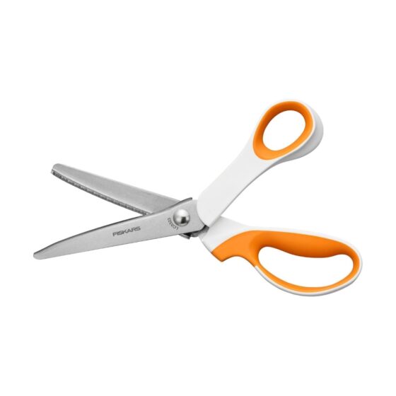 Fiskars Soft Grip Pinking Shears – 24cm Premium Stainless Steel, Ergonomic Comfort