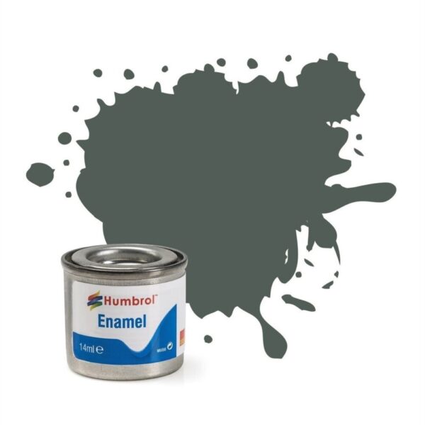 AA0014 Humbrol No.1 Matt Grey Primer Enamel Paint – 14ml Tin for Model Kits, Miniatures & Craft Projects