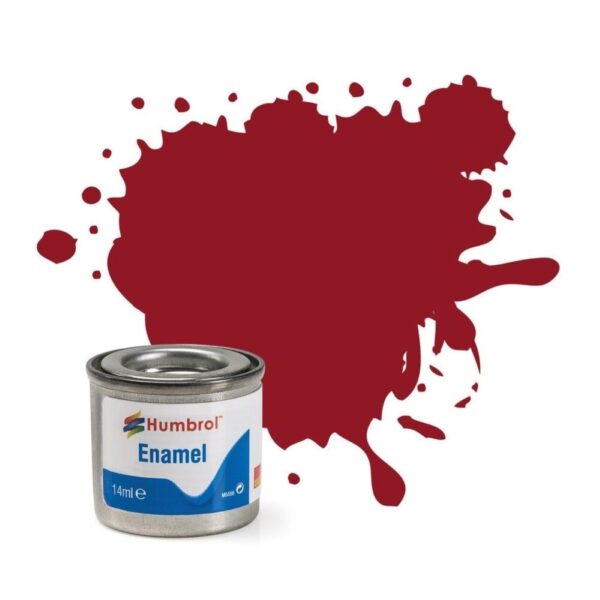 Humbrol No.20 Gloss Crimson Red Enamel Paint – 14ml Tin for Model Kits, Miniatures & Craft Projects