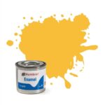 Humbrol No.24 Matt Trainer Yellow Enamel Paint – 14ml Tin for Model Kits, Miniatures & Craft Projects
