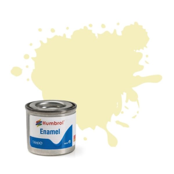 Humbrol No.41 Gloss Ivory Enamel Paint – 14ml Tin for Model Kits, Miniatures & Craft Projects