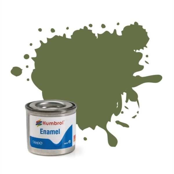 AA0881 Humbrol No.80 Matt Grass Green Enamel Paint – 14ml Tin for Model Kits, Miniatures & Craft Projects