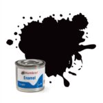Humbrol No.85 Satin Coal Black Enamel Paint – 14ml Tin for Model Kits, Miniatures & Craft Projects