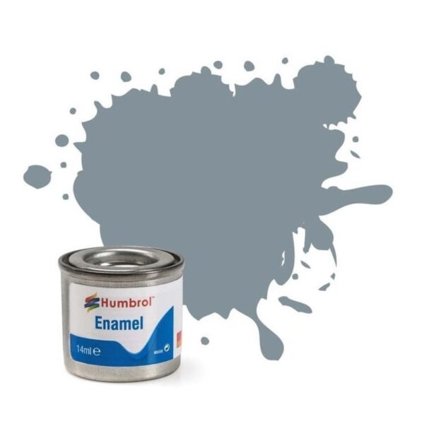 AA0967 Humbrol No.87 Matt Steel Enamel Paint – 14ml Tin for Model Kits, Miniatures & Craft Projects