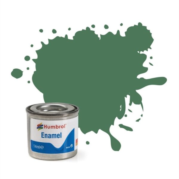 AA1119 Humbrol No.101 Matt Mid Green Enamel Paint – 14ml Tin for Model Kits, Miniatures & Craft Projects