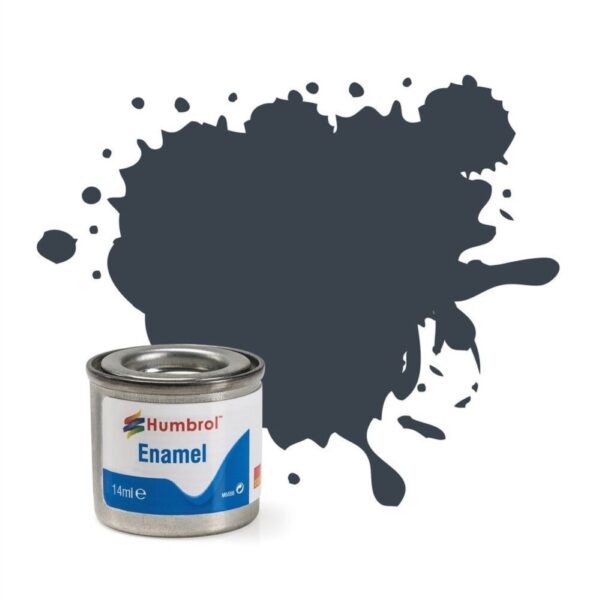 Humbrol No.32 Matt Dark Grey Enamel Paint – 14ml Tin for Model Kits, Miniatures & Craft Projects