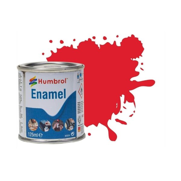 AW0019 Humbrol No.19 Gloss Bright Red Enamel Paint – 125ml Tin for Model Kits, Miniatures & Craft Projects
