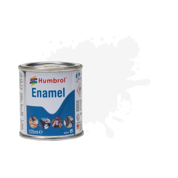 AW0022 Humbrol No.22 Gloss White Enamel Paint – 125ml Tin for Model Kits, Miniatures & Craft Projects