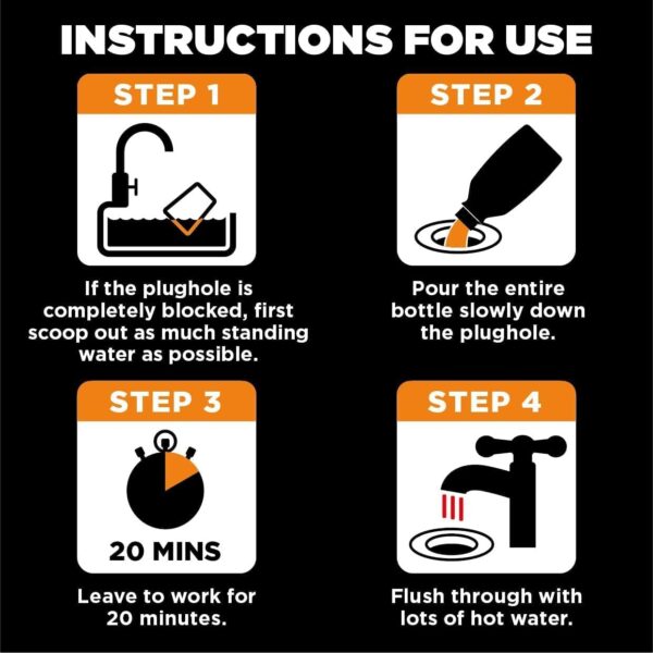 Buster Kitchen Unblocker Concentrated Power 150g – Fast-Acting Sink Drain Cleaner for Food & Grease Clogs 3 Buster Kitchen Unblocker Concentrated Power 150g – Fast-Acting Sink Drain Cleaner for Food & Grease Clogs