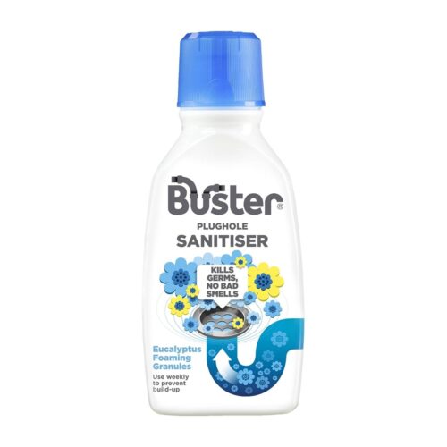 Buster Plughole Clean & Fresh Eucalyptus Foaming Granules 300g – Deep-Clean Drain Freshener for Sinks & Drains