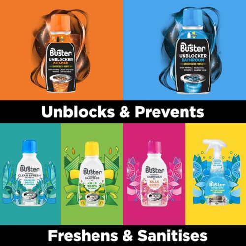 Buster Plughole Clean & Fresh Eucalyptus Foaming Granules 300g – Deep-Clean Drain Freshener for Sinks & Drains 12 Buster Plughole Clean & Fresh Eucalyptus Foaming Granules 300g – Deep-Clean Drain Freshener for Sinks & Drains
