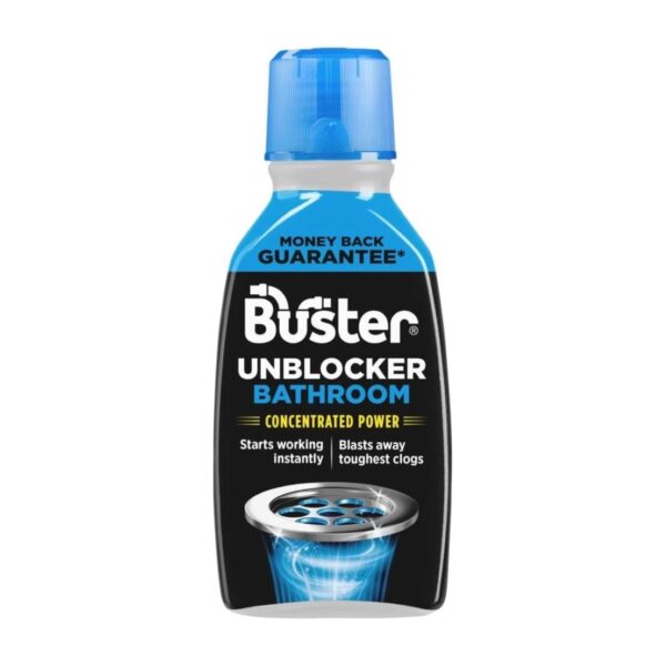 Buster Bathroom Plughole Unblocker 300ml – Fast, Powerful Drain Cleaner for Hair & Soap Clogs