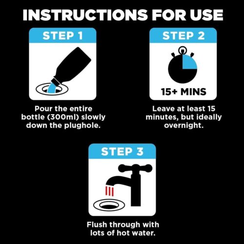 Buster Bathroom Plughole Unblocker 300ml – Fast, Powerful Drain Cleaner for Hair & Soap Clogs