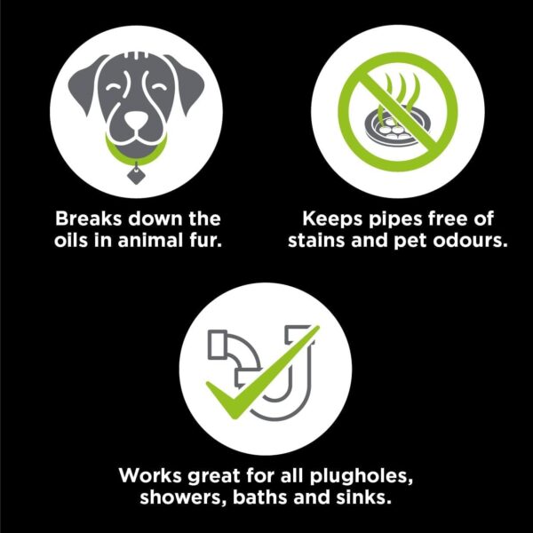 Buster Plughole Pet Hair Unblocker 300ml – Fast-Acting Drain Cleaner for Pet Hair & Odour Removal 2 Buster Plughole Pet Hair Unblocker 300ml – Fast-Acting Drain Cleaner for Pet Hair & Odour Removal