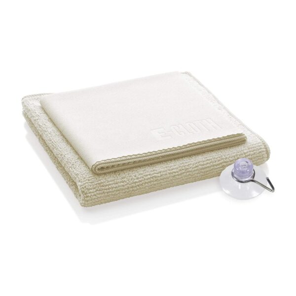 E-Cloth Shower Cleaning Cloths – 2 Pack Microfibre for Chrome, Glass & Tiles – Chemical-Free Cleaning
