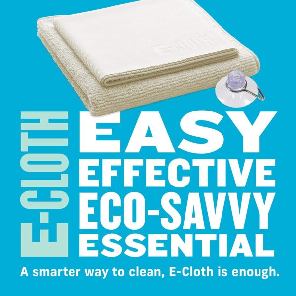 E-Cloth Shower Cleaning Cloths – 2 Pack Microfibre for Chrome, Glass & Tiles – Chemical-Free Cleaning